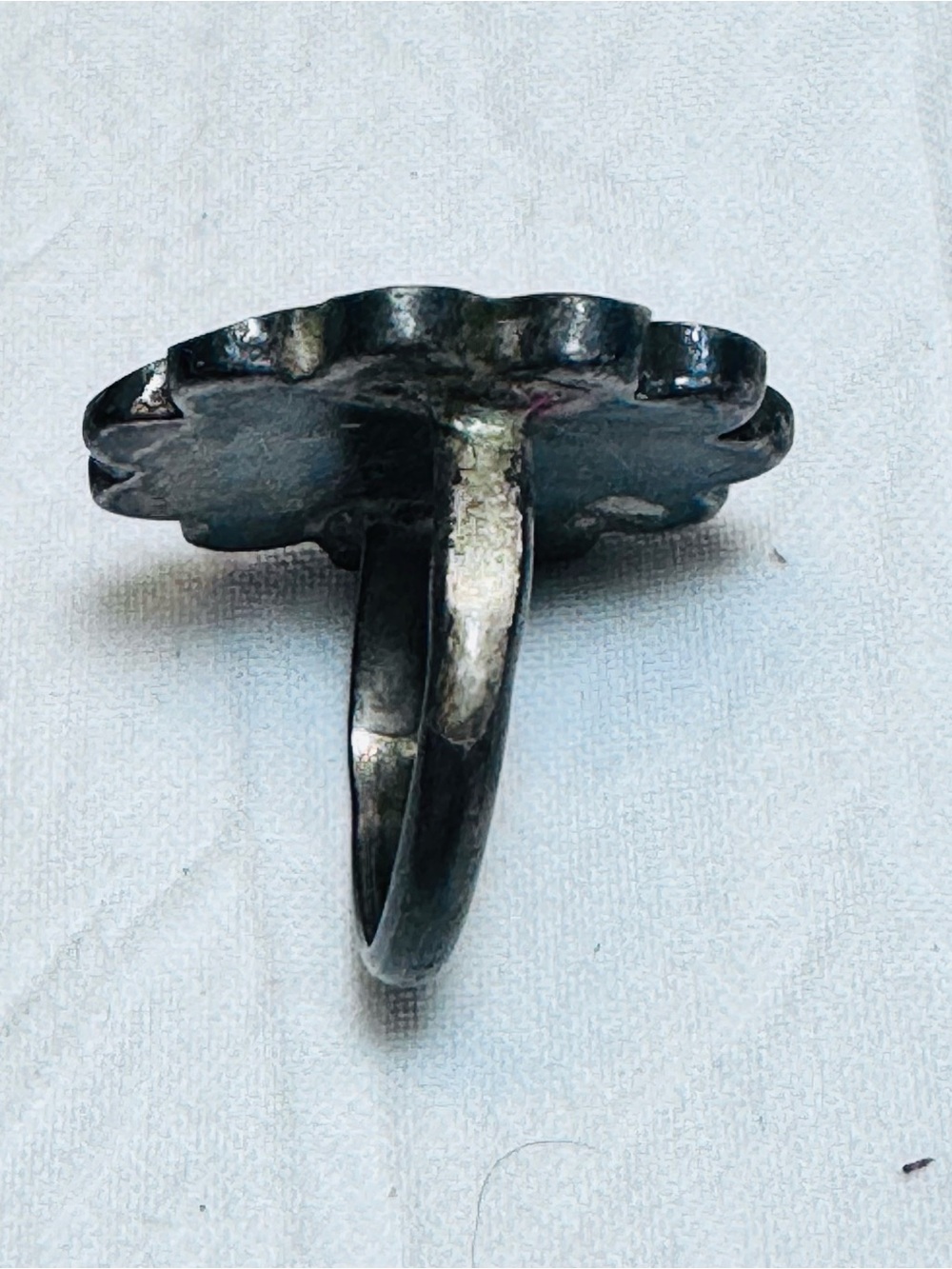 VTG Sterling Silver Turquoise Cluster Flower Ring sz 7 Native American Navajo - Picture 5 of 5